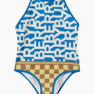 BURBERRY KIDS
DOUBLE PATTERNED SANDIE ONE-PIECE SWIMSUIT NEW with Tags 6y